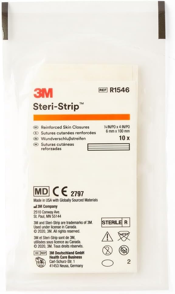 3M Steri-Strip Adhesive Skin Closures (Reinforced) 1/4" x 4"